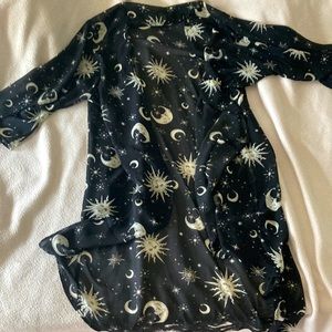 Mesh moon and sun cardigan, XS-M, length: 2.5 ft (about) width: 1.6 ft (about)